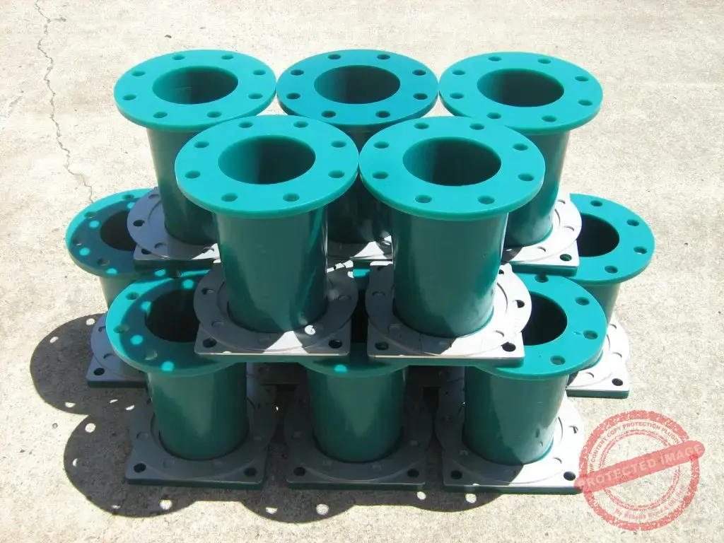 Custom moulded cast polyurethane components manufactured by Elastomers Queensland